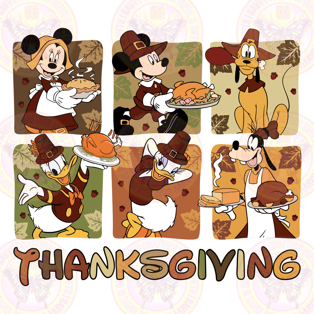 Mouse and Friends Thanksgiving - Savvy Crafters Vinyl & Gifts