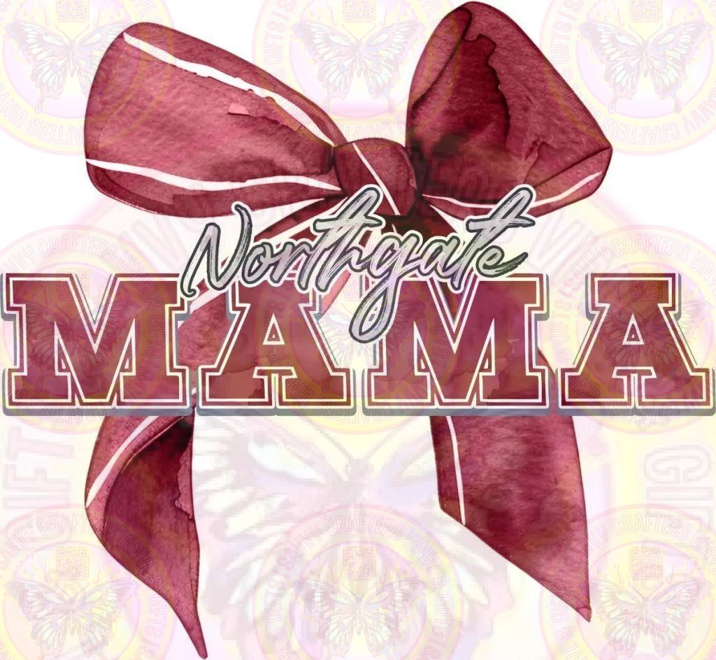 Northgate High School Coquette Bow Full Color Transfer - Savvy Crafters Vinyl & Gifts