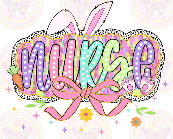 Nurse Coquette Easter Bunny - Savvy Crafters Vinyl & Gifts