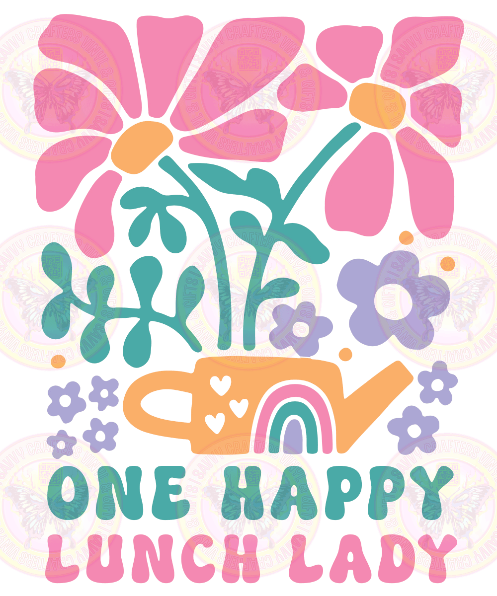 One Happy Lunch Lady Boho - Savvy Crafters Vinyl & Gifts