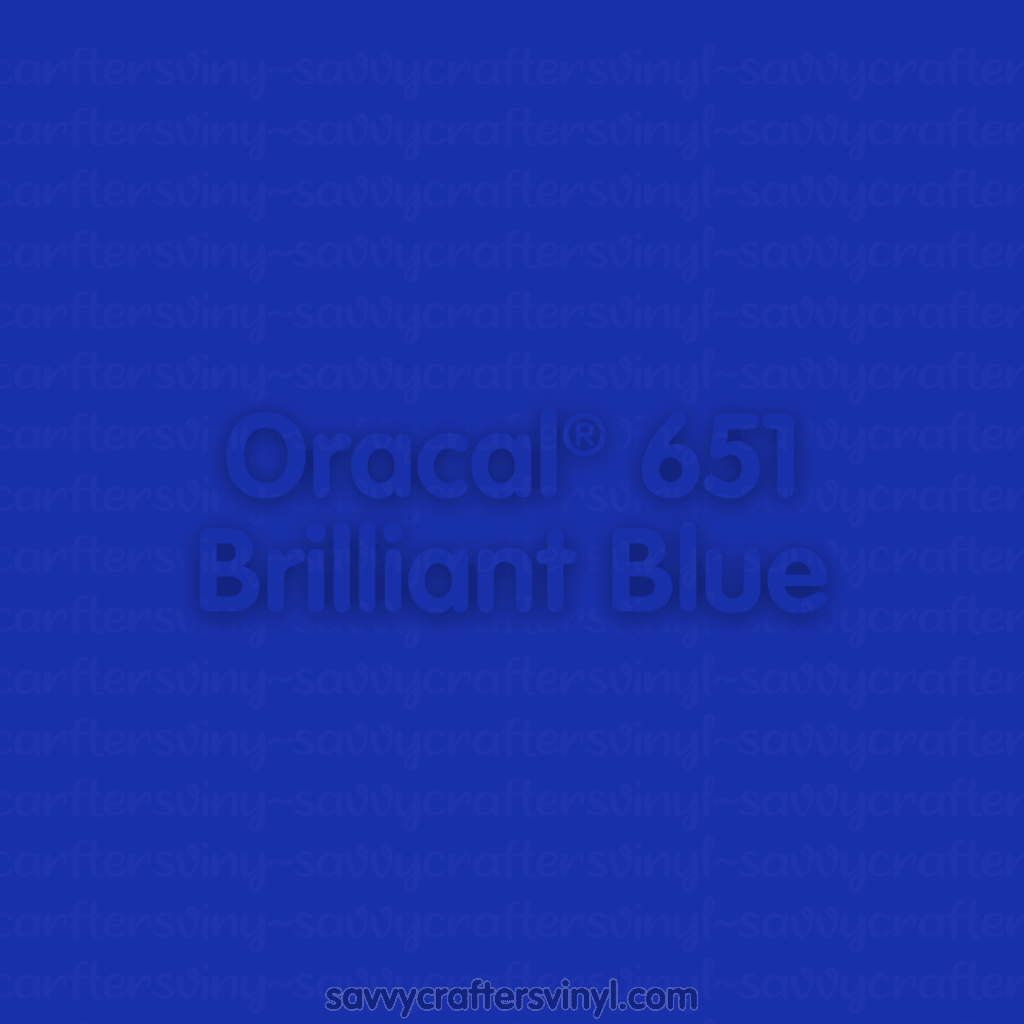 Oracal® 651 | Brilliant Blue - Savvy Crafters Vinyl & Gifts