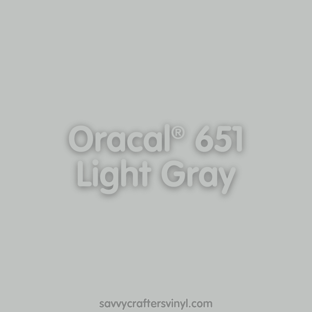 Oracal® 651 | Light Gray - Savvy Crafters Vinyl & Gifts