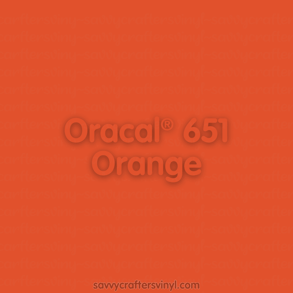 Oracal® 651 | Orange - Savvy Crafters Vinyl & Gifts