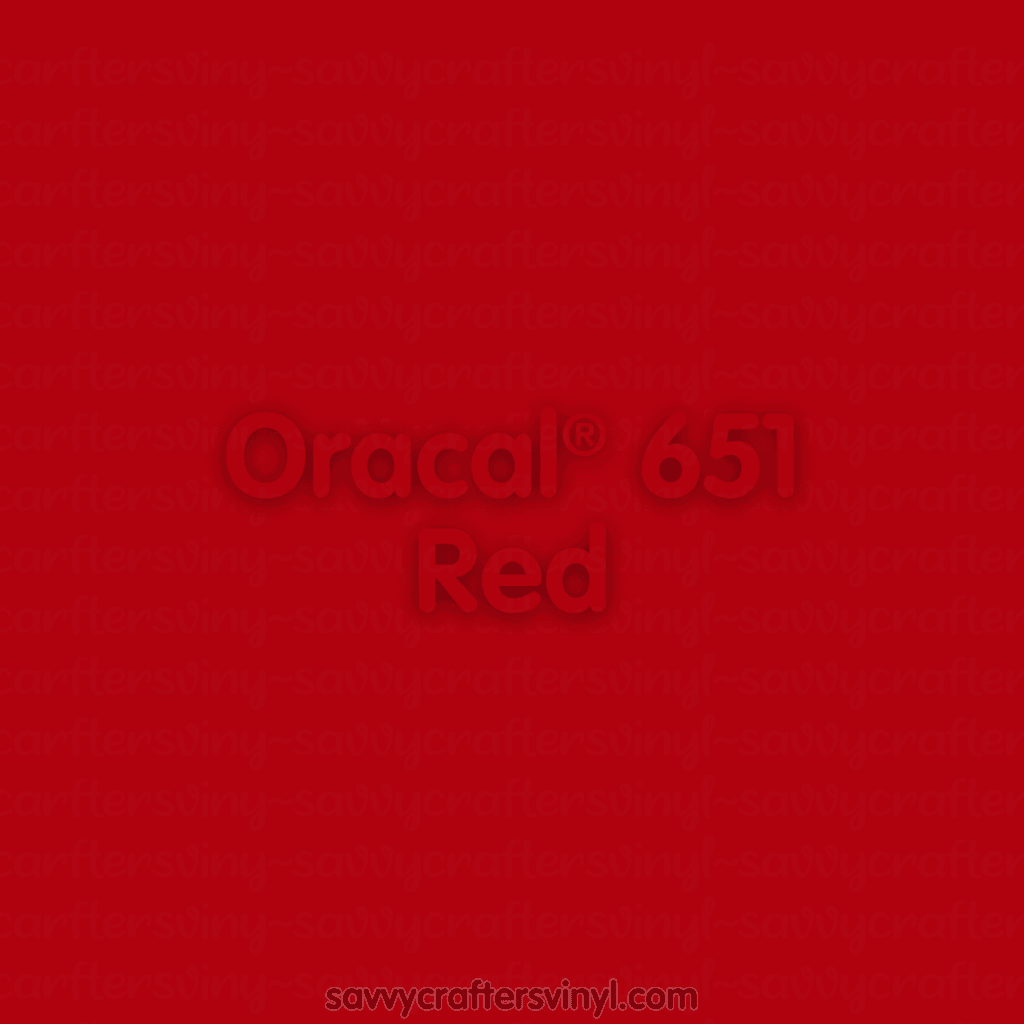 Oracal® 651 | Red - Savvy Crafters Vinyl & Gifts
