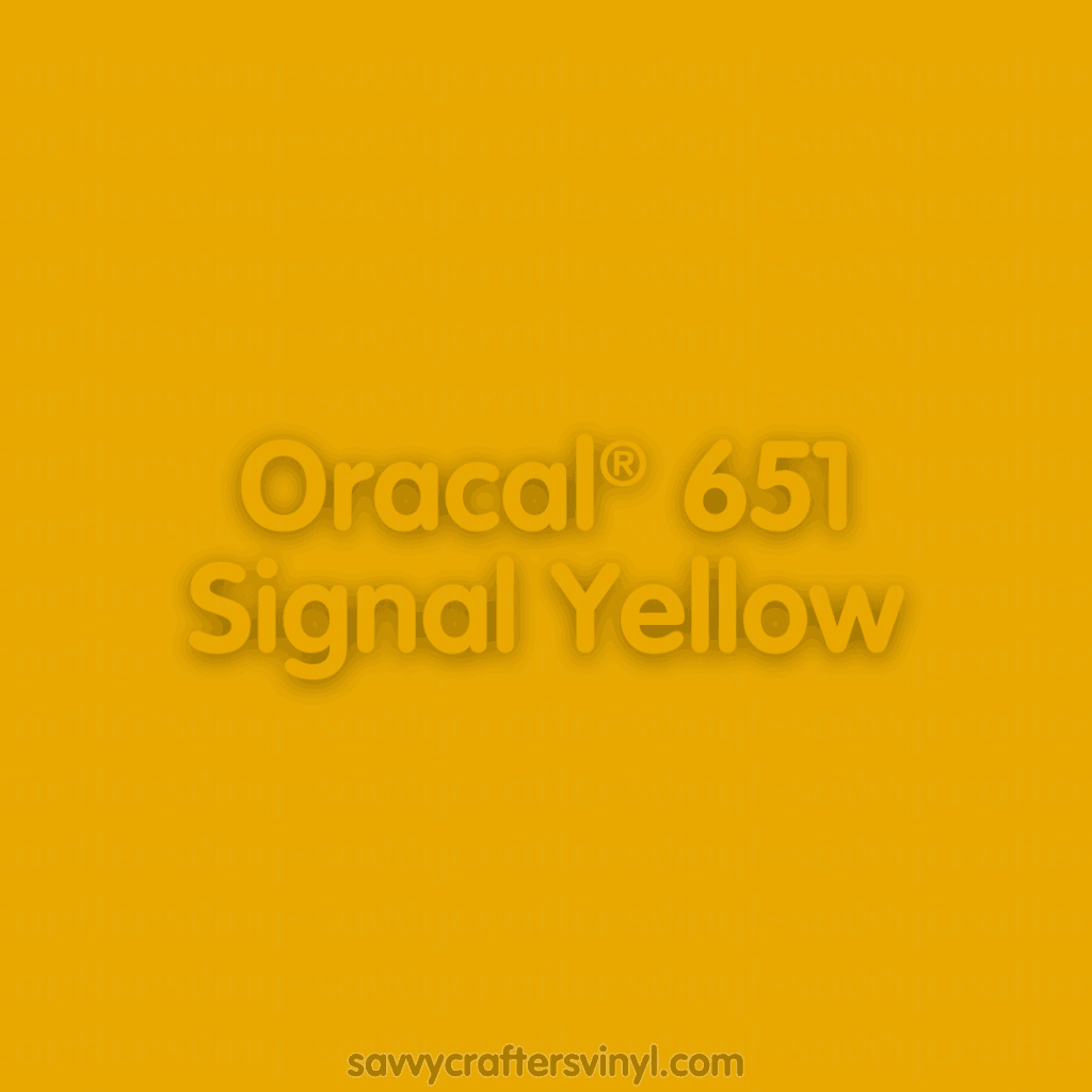 Oracal® 651 | Signal Yellow - Savvy Crafters Vinyl & Gifts