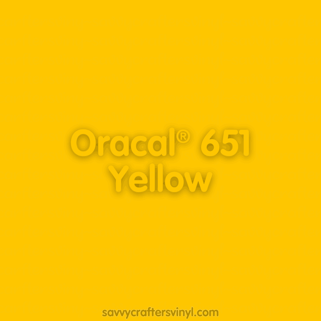 Oracal® 651 | Yellow - Savvy Crafters Vinyl & Gifts
