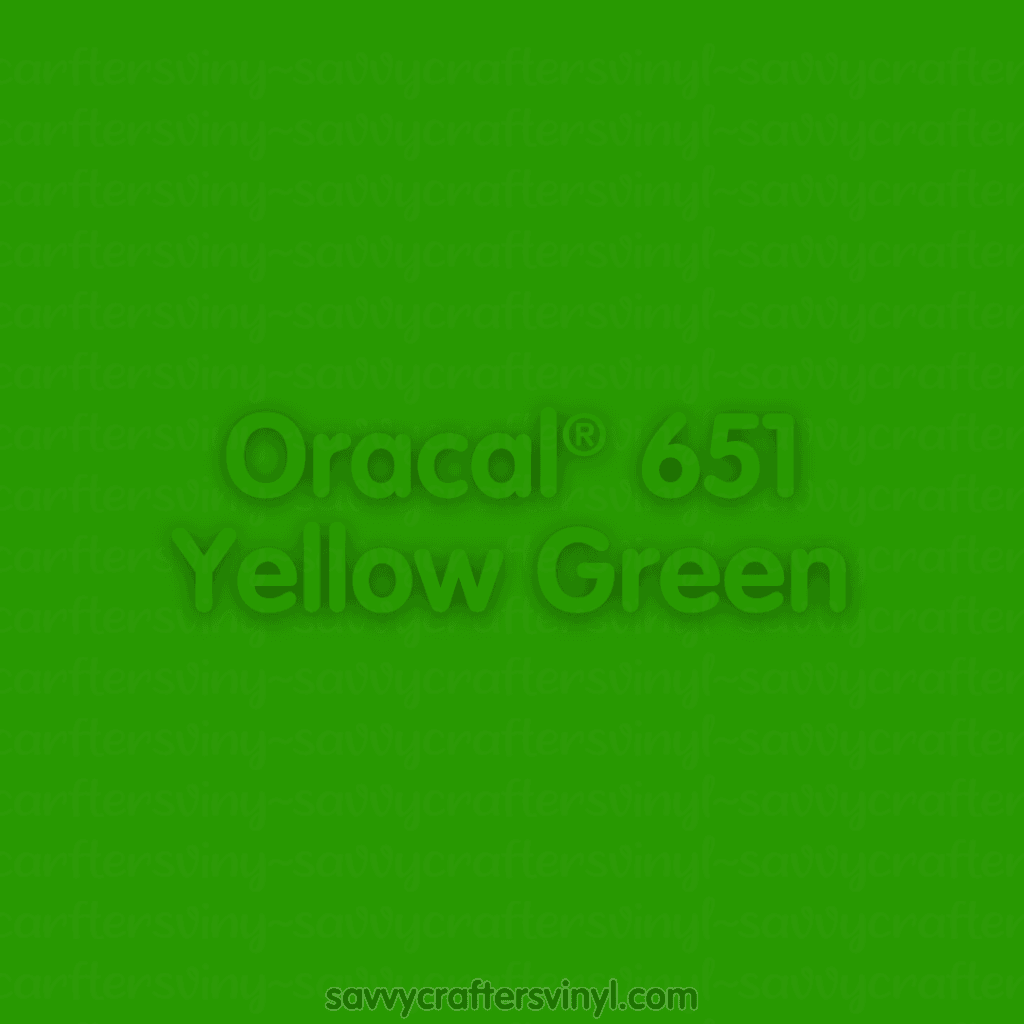 Oracal® 651 | Yellow Green - Savvy Crafters Vinyl & Gifts