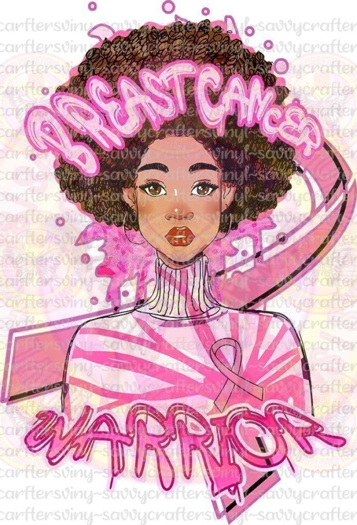 Painted Pink Breast Cancer Warrior Girl - Savvy Crafters Vinyl & Gifts