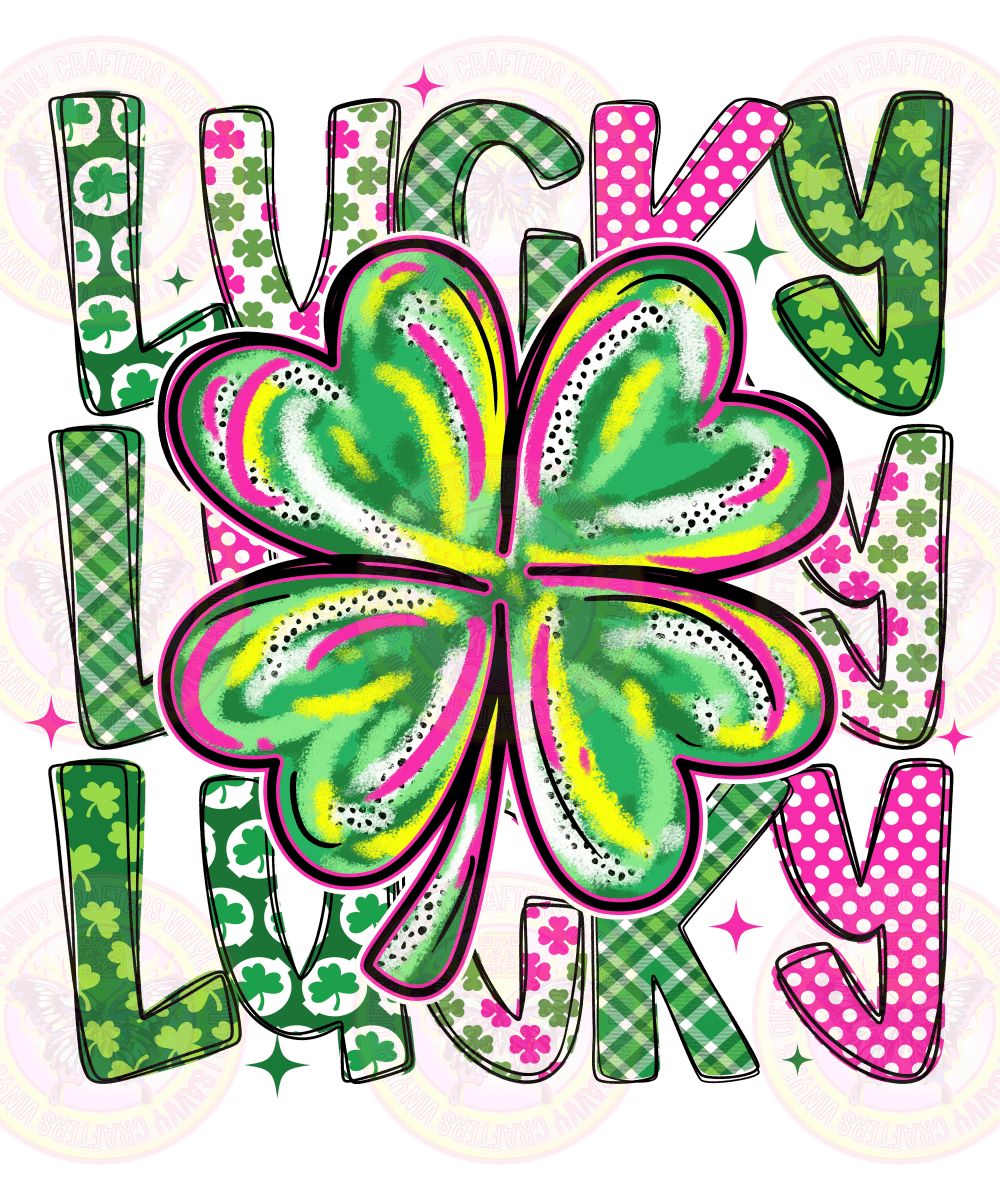 Patrick's Day Lucky Pattern - Savvy Crafters Vinyl & Gifts