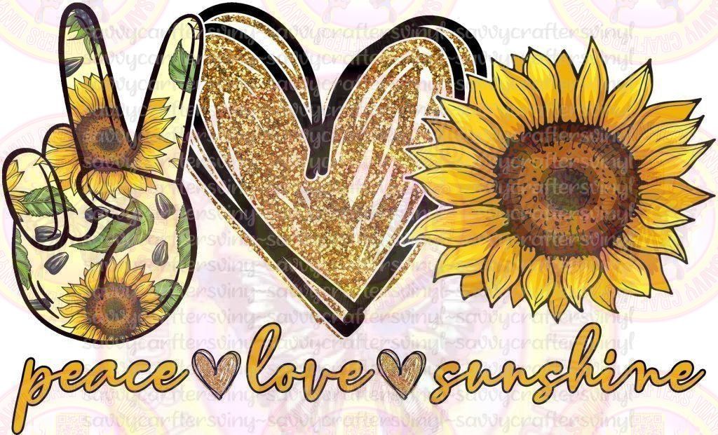 Peace Love Sunshine - Savvy Crafters Vinyl & Gifts