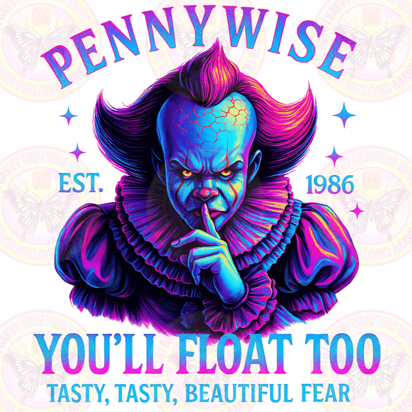 PennyWISE Killer Midnight Magenta Faux Neon - Savvy Crafters Vinyl & Gifts