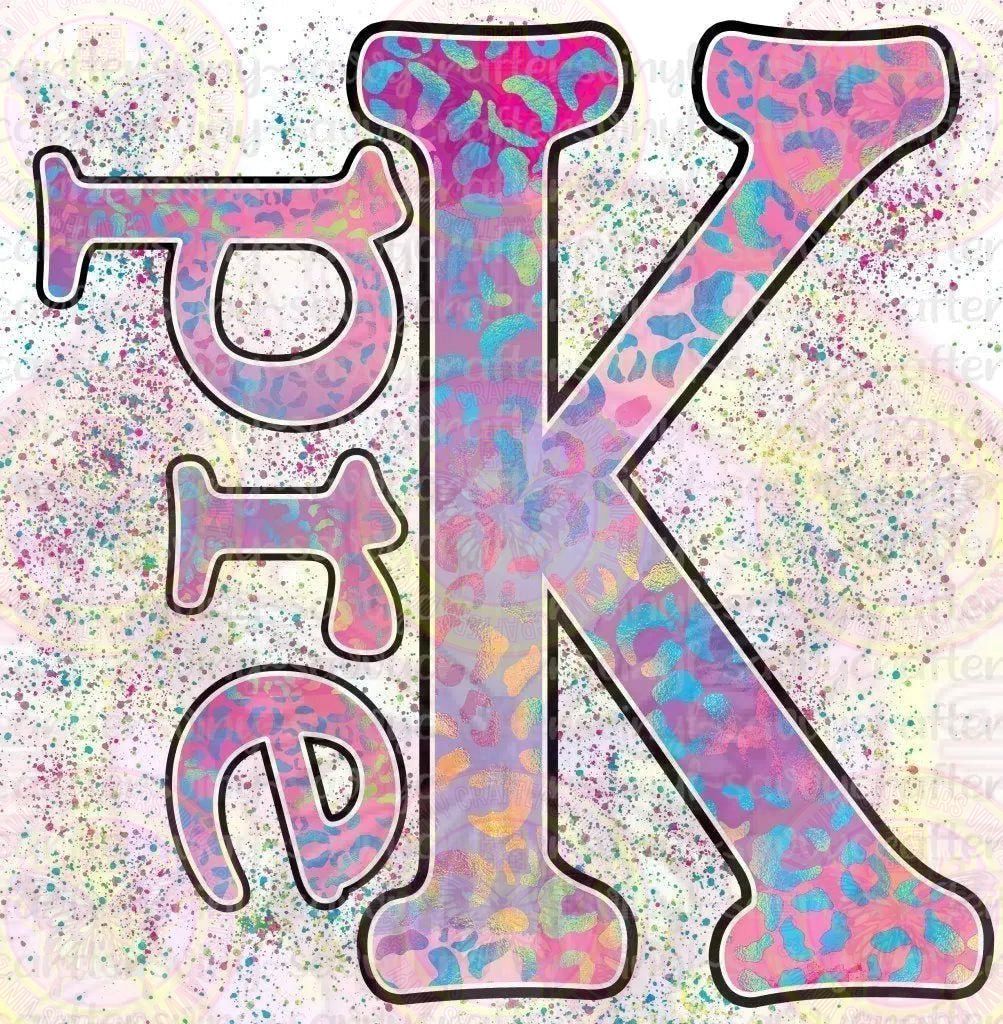 Pre Kindergarten Cheetah Splatter - Savvy Crafters Vinyl & Gifts