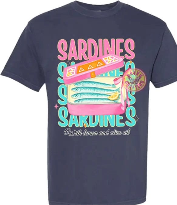 Preppy Coastal Sardines with Lemon - Savvy Crafters Vinyl & Gifts
