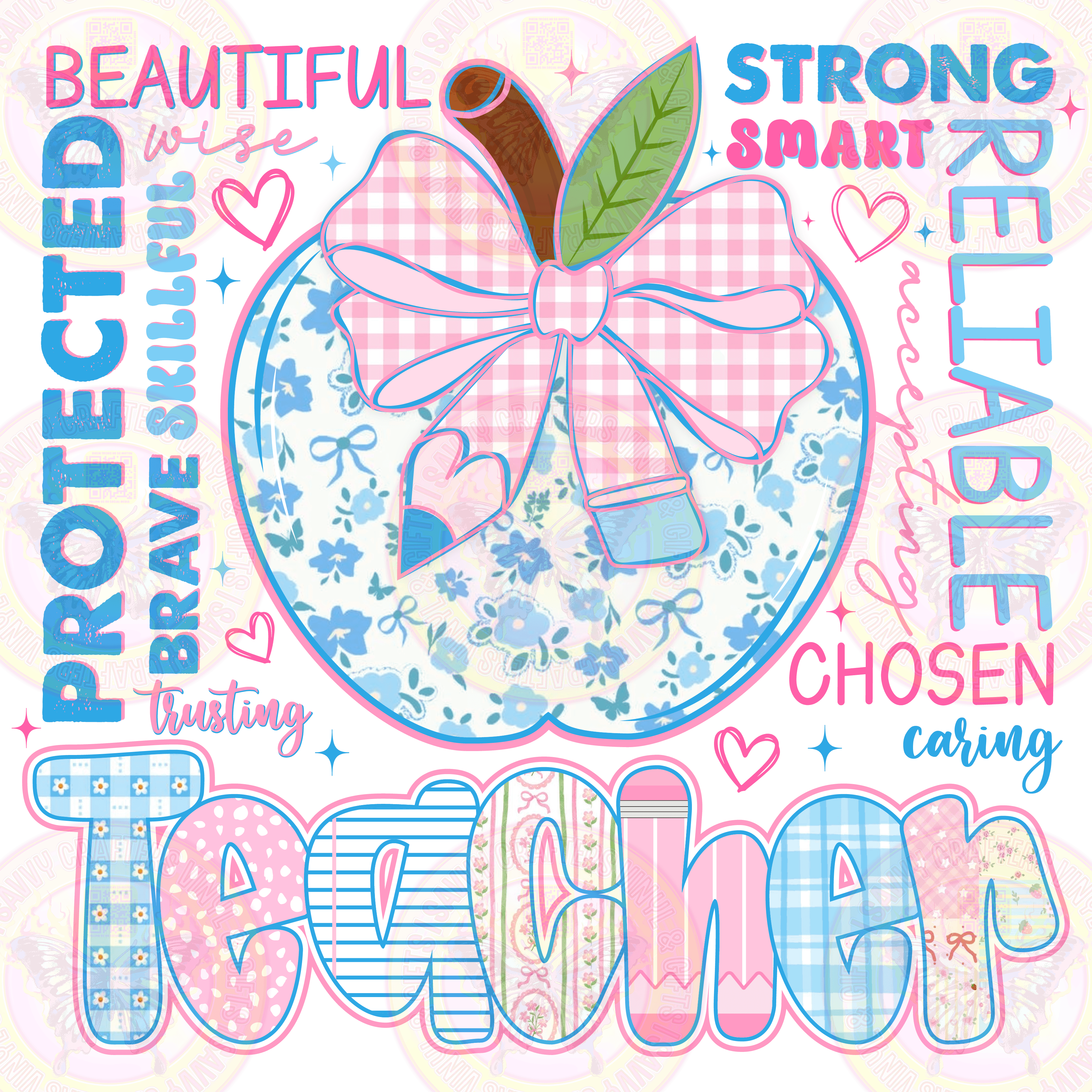 Preppy Teacher Quotes - Savvy Crafters Vinyl & Gifts