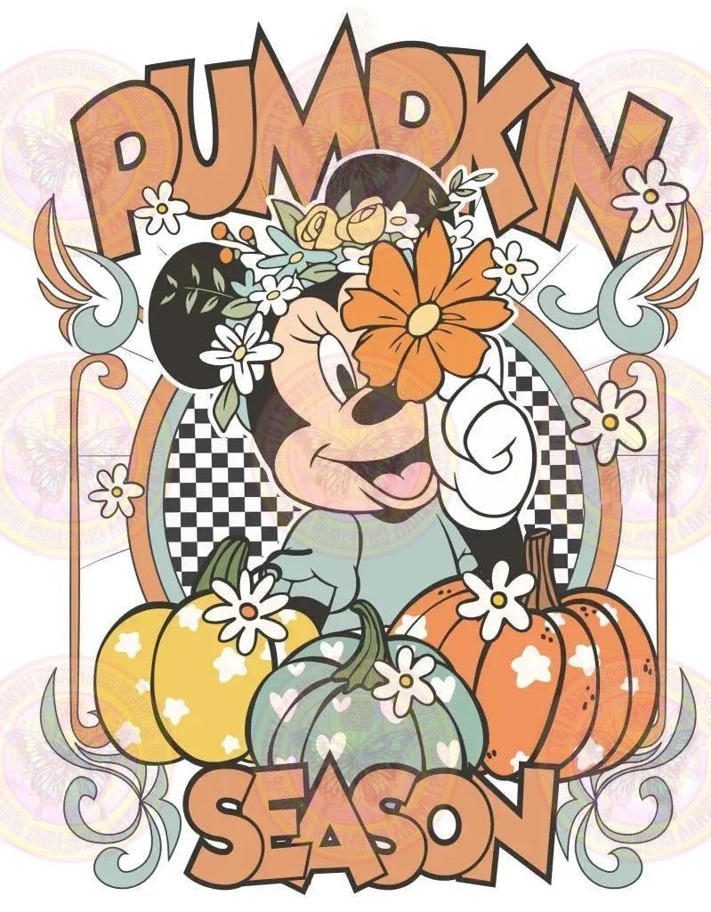 Pumpkin Cutesy Mouse Design w/ Pocket - Savvy Crafters Vinyl & Gifts