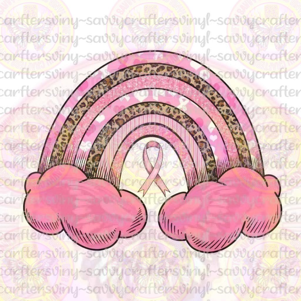 Rainbow Breast Cancer Cartoon - Savvy Crafters Vinyl & Gifts