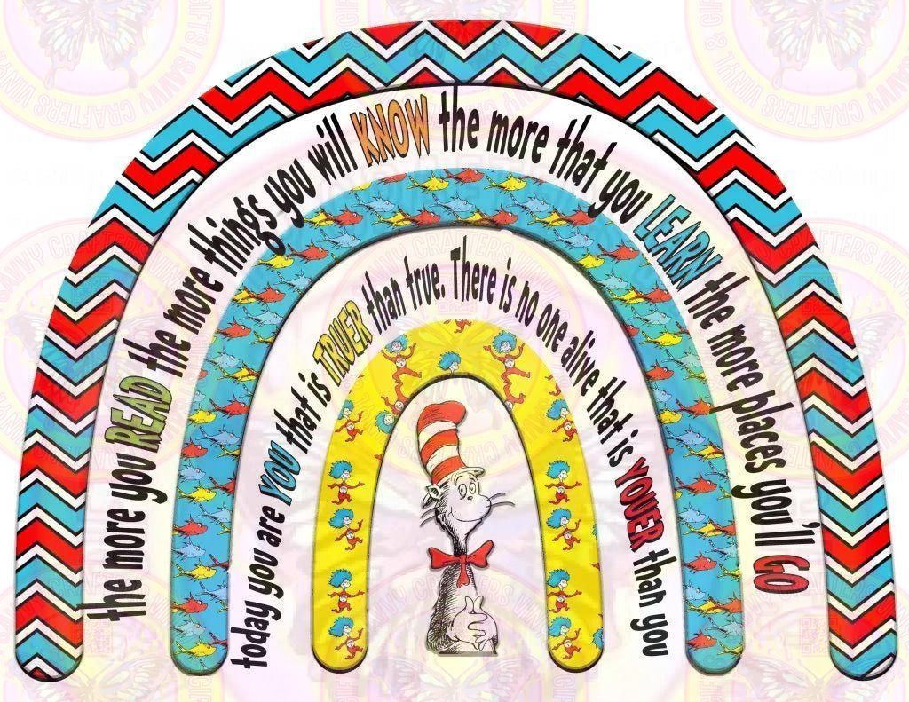 Read Across America Rainbow - Savvy Crafters Vinyl & Gifts