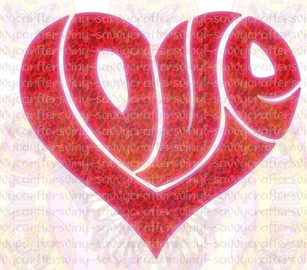 Red Light Love Leopard - Savvy Crafters Vinyl & Gifts