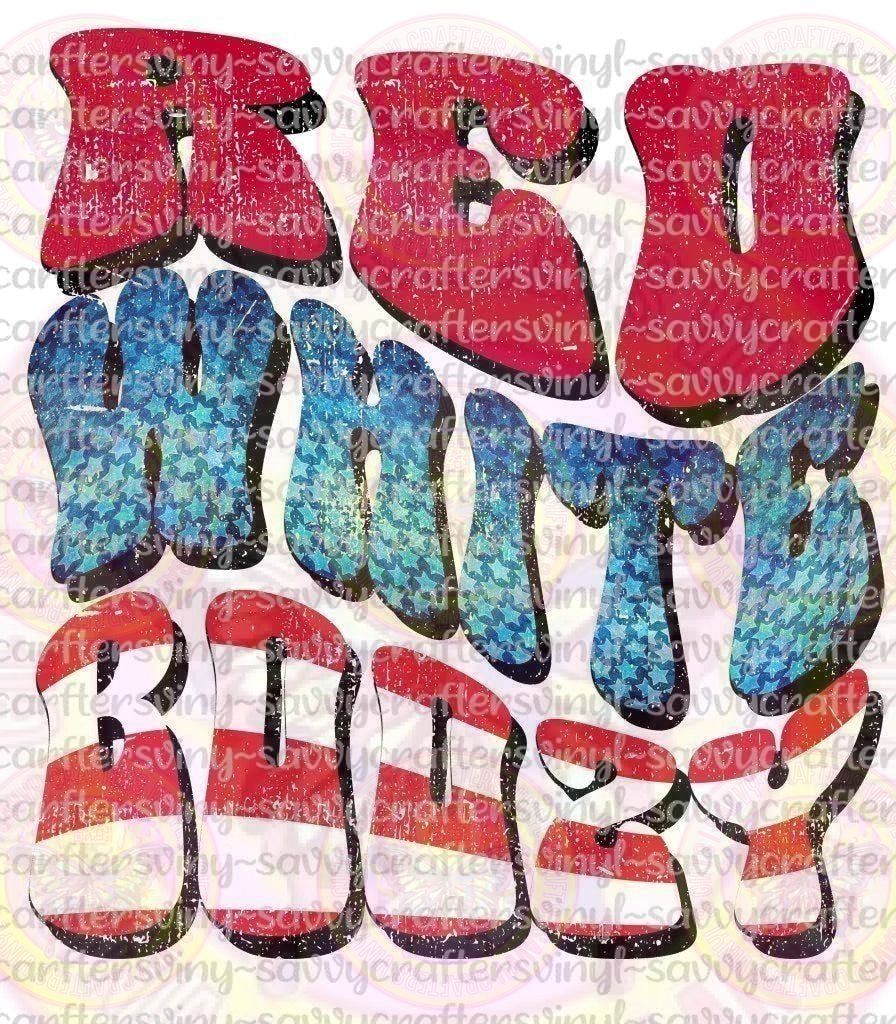 Red White Boozy Distressed - Savvy Crafters Vinyl & Gifts