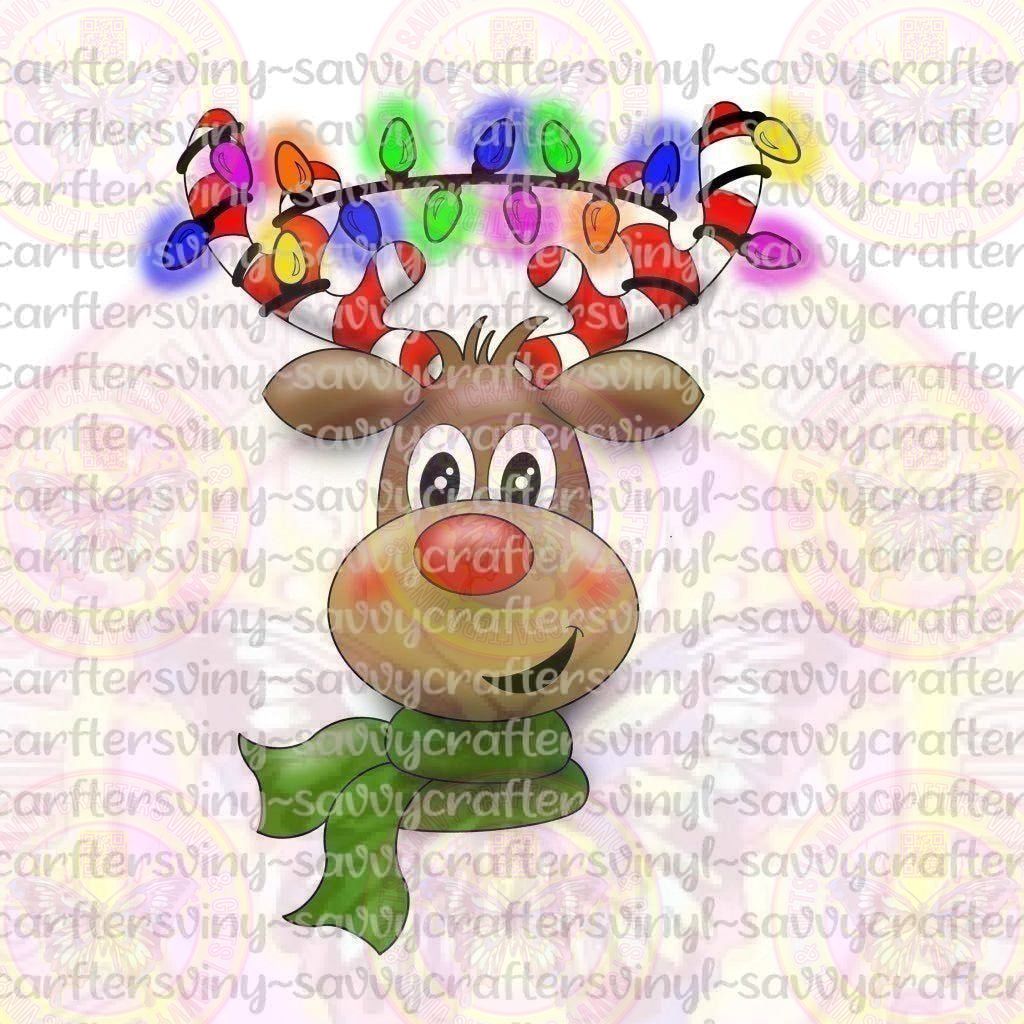 Reindeer in Lights - Savvy Crafters Vinyl & Gifts