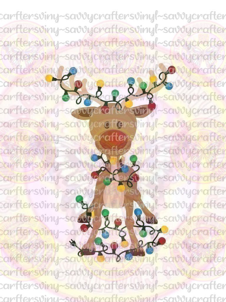 Reindeer with Lights Boy - Savvy Crafters Vinyl & Gifts