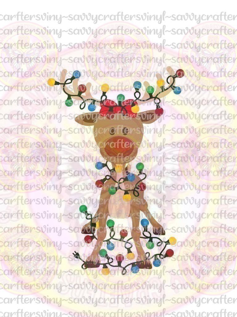 Reindeer with Lights Girl - Savvy Crafters Vinyl & Gifts