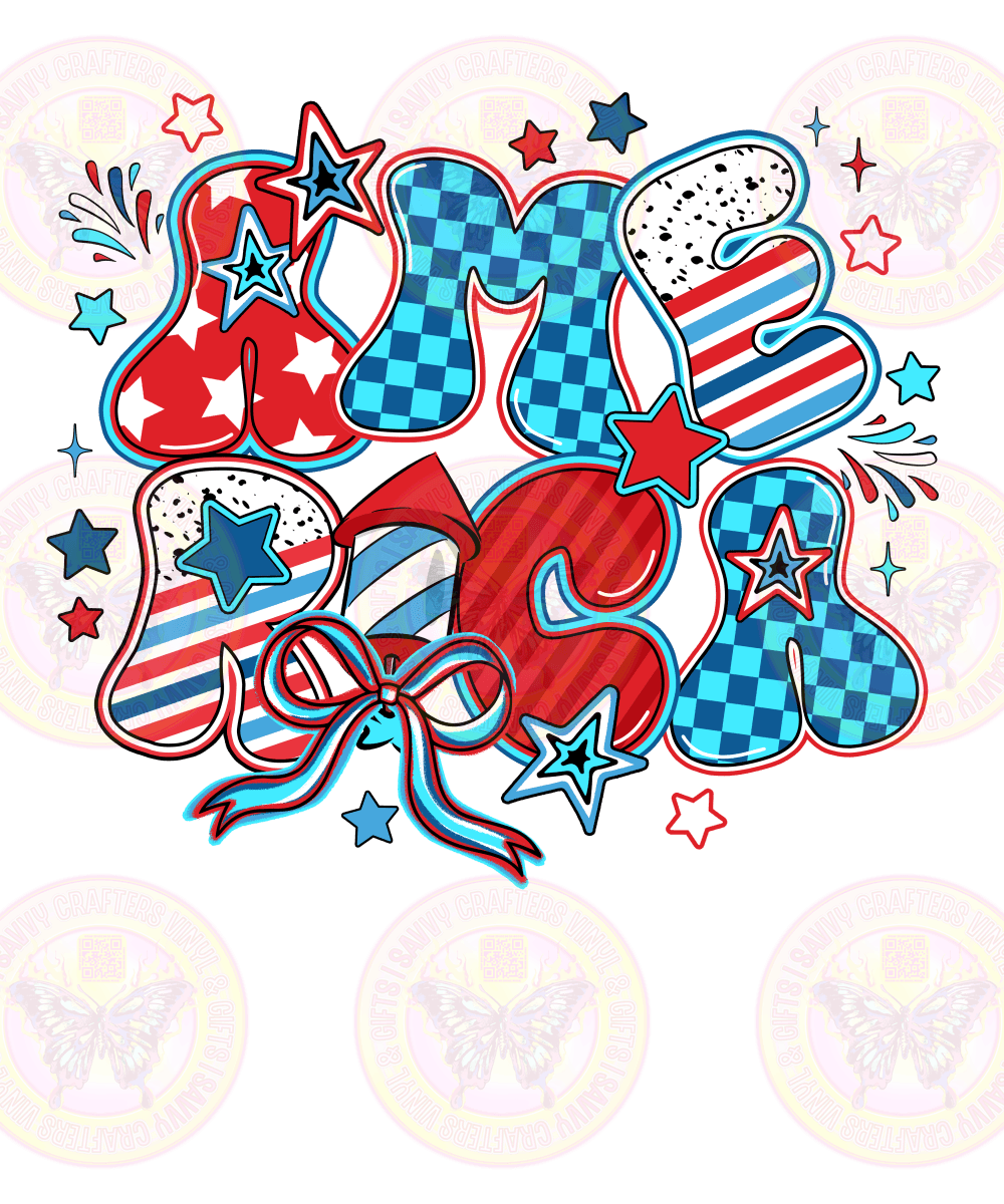 Retro America Coquette 2 Ready to Press - Savvy Crafters Vinyl & Gifts