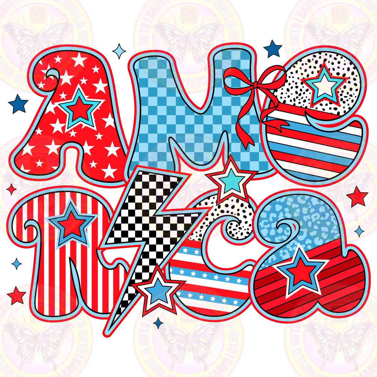 Retro America Coquette Ready to Press - Savvy Crafters Vinyl & Gifts