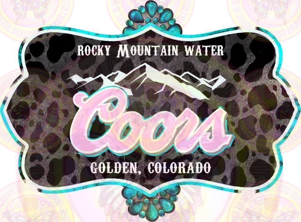 Rocky Mountain Water Full Color Transfer - Savvy Crafters Vinyl & Gifts