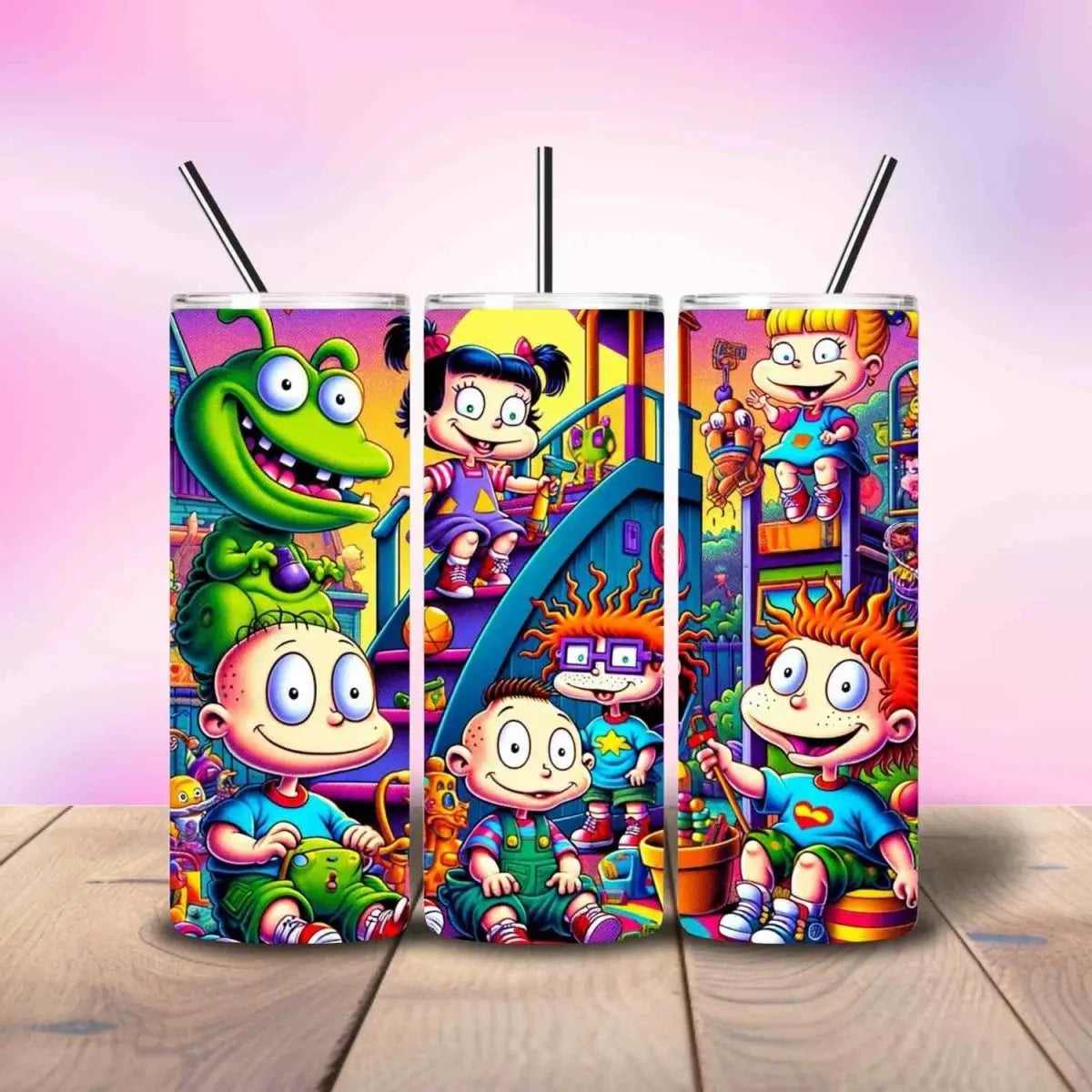 Rug Rats Inspired Tv Kids Show Colorful 90's - Fully Completed Tumbler Skinny Straight 20/30oz - Savvy Crafters Vinyl & Gifts