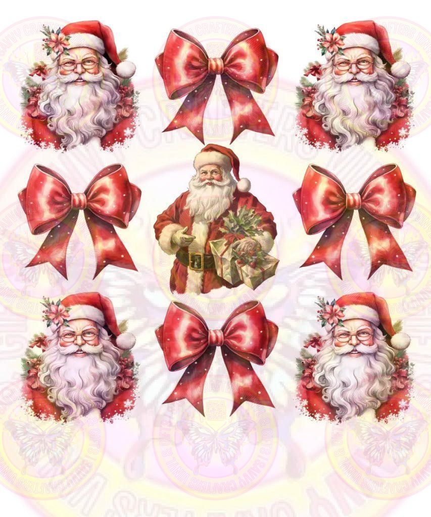 Santa Coquette Red Bow - Savvy Crafters Vinyl & Gifts