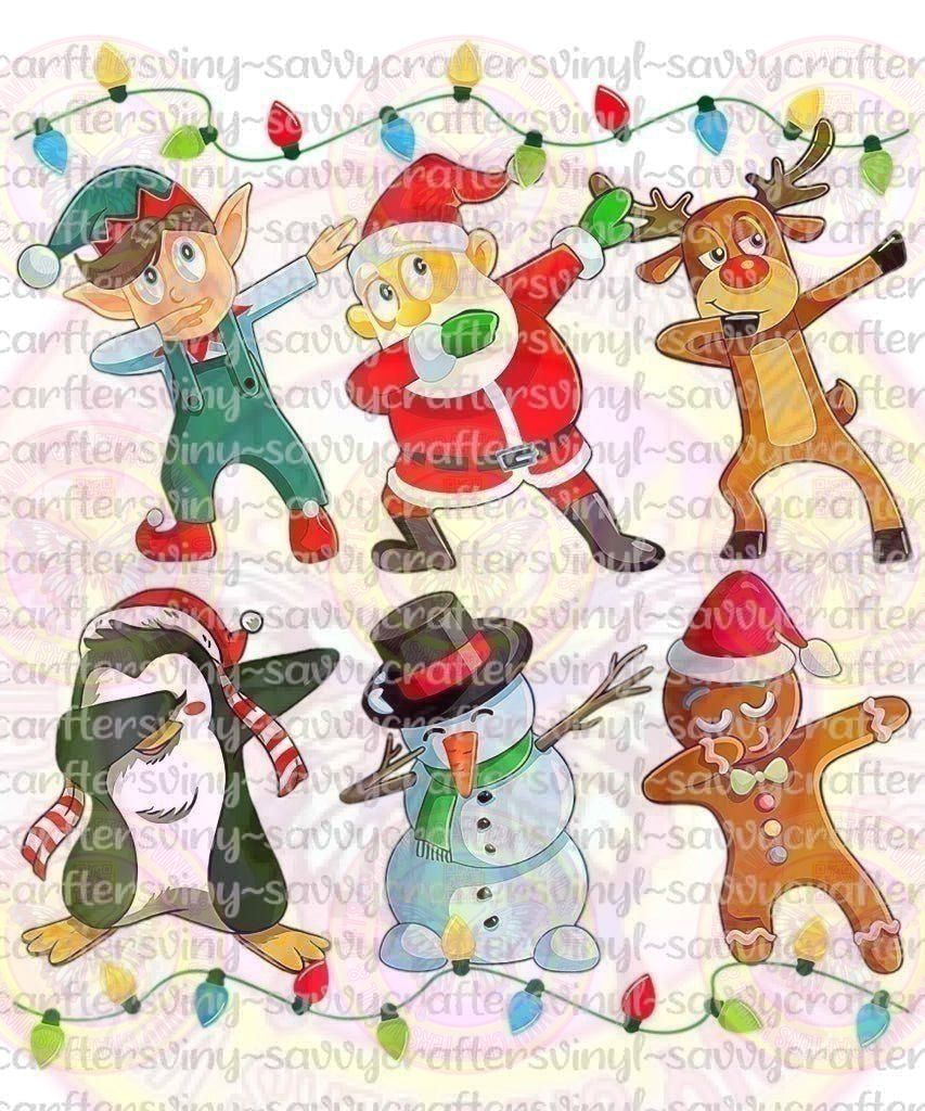 Santa Friends Dabbing Holidays - Savvy Crafters Vinyl & Gifts