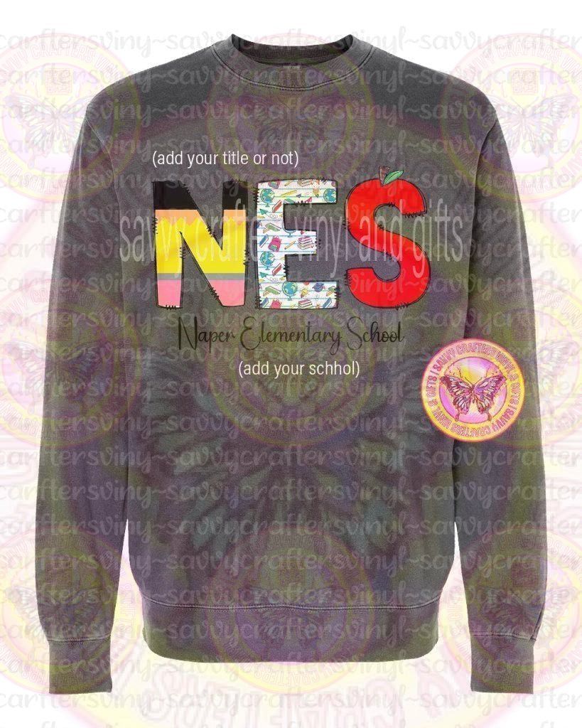 School Letter Doodle DTF Transfer - Savvy Crafters Vinyl & Gifts