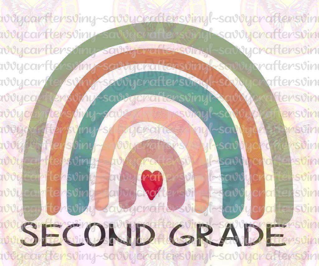 Second Grade Rainbow - Savvy Crafters Vinyl & Gifts
