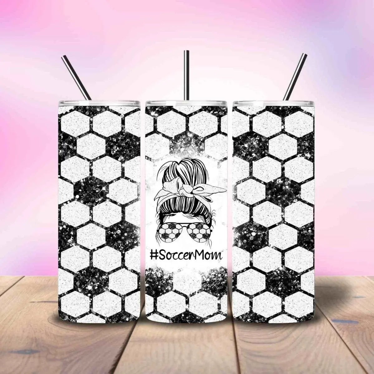 Soccer Mom Bunhead - Fully Completed Tumbler Skinny Straight 20/30oz - Savvy Crafters Vinyl & Gifts