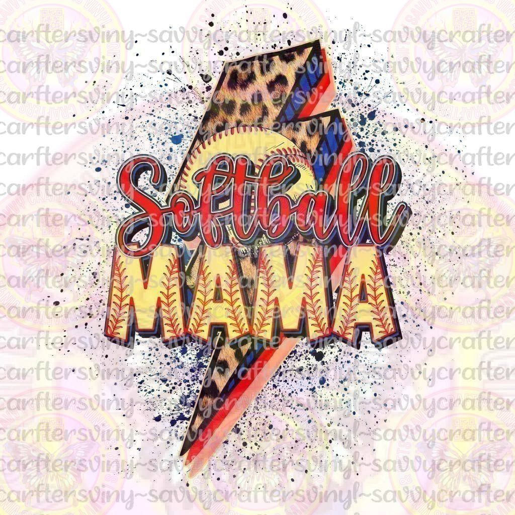 Softball Mama Splatter - Savvy Crafters Vinyl & Gifts