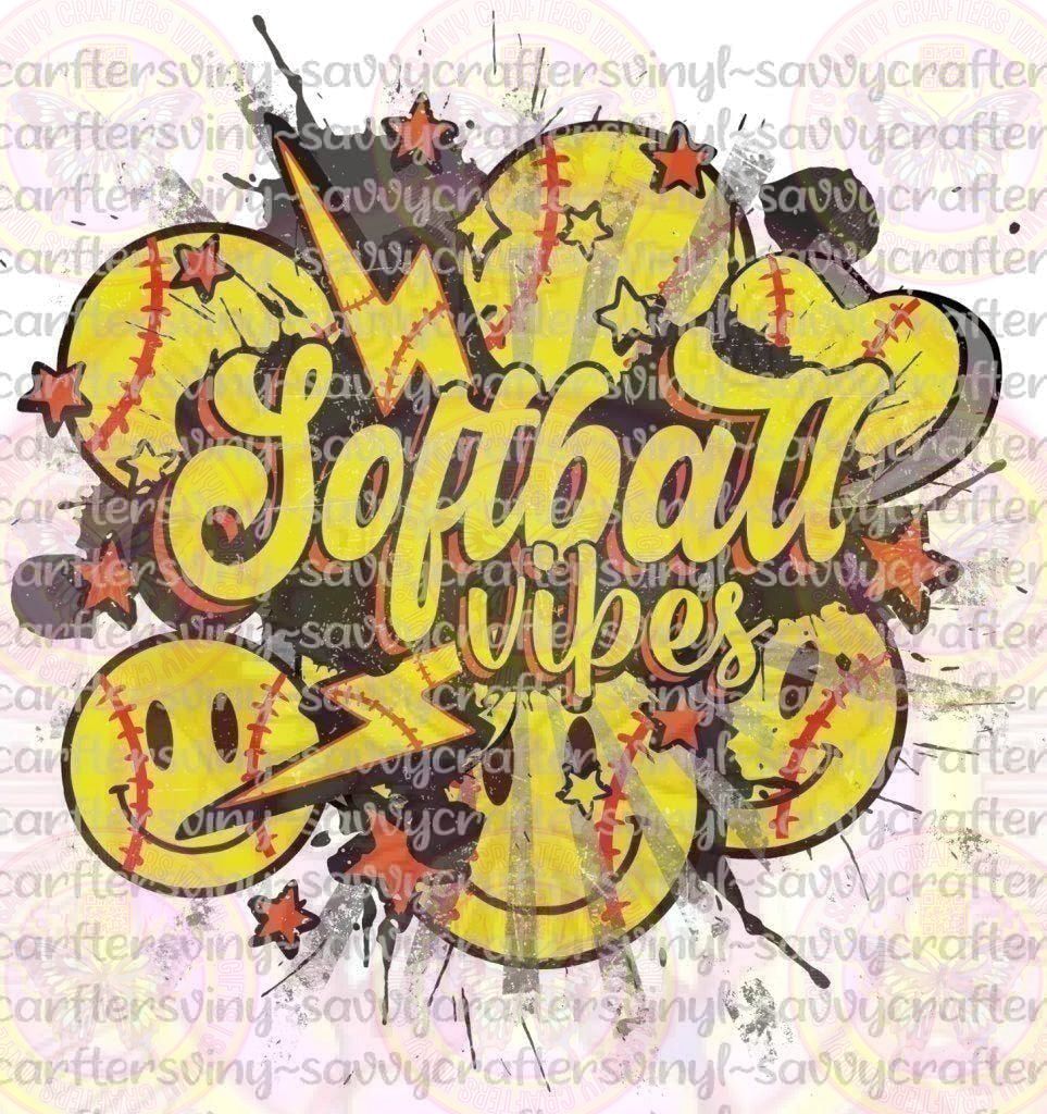 Softball Punch Retro - Savvy Crafters Vinyl & Gifts