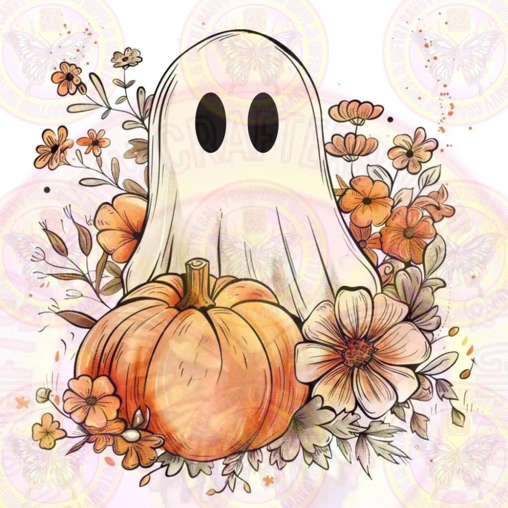 Spooky Ghost Fall Halloween Pumpkin - Savvy Crafters Vinyl & Gifts