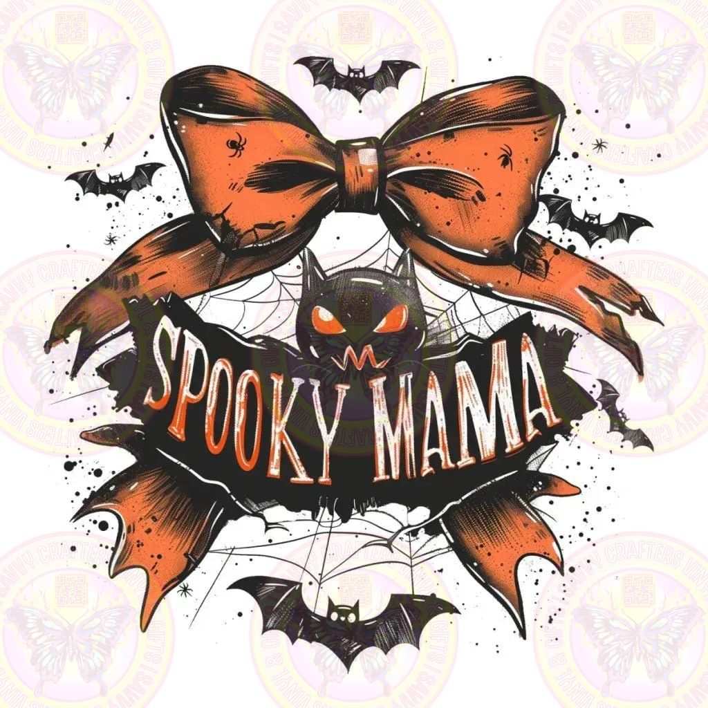 Spooky Mama Orange Coquette Bow - Savvy Crafters Vinyl & Gifts