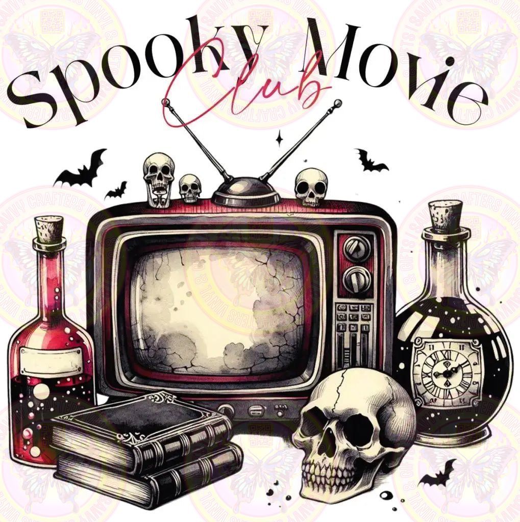 Spooky Movie Club retro Vintage TV - Savvy Crafters Vinyl & Gifts