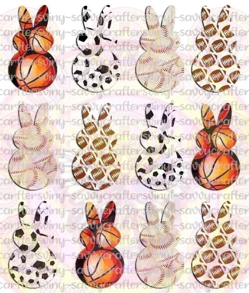 Sports Bunnies Easter - Savvy Crafters Vinyl & Gifts