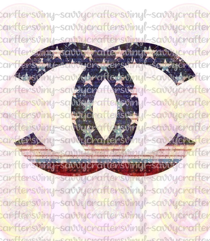 Stars and Stripes Fashion Logo - Savvy Crafters Vinyl & Gifts