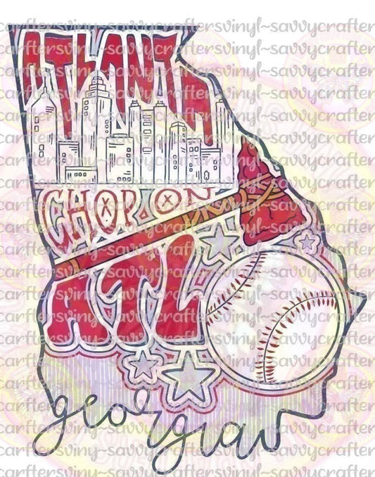 State Atlanta Braves Baseball - Savvy Crafters Vinyl & Gifts