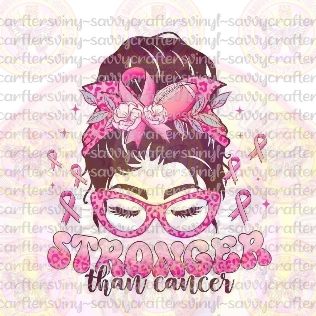Stronger Than Cancer BunHead - Savvy Crafters Vinyl & Gifts