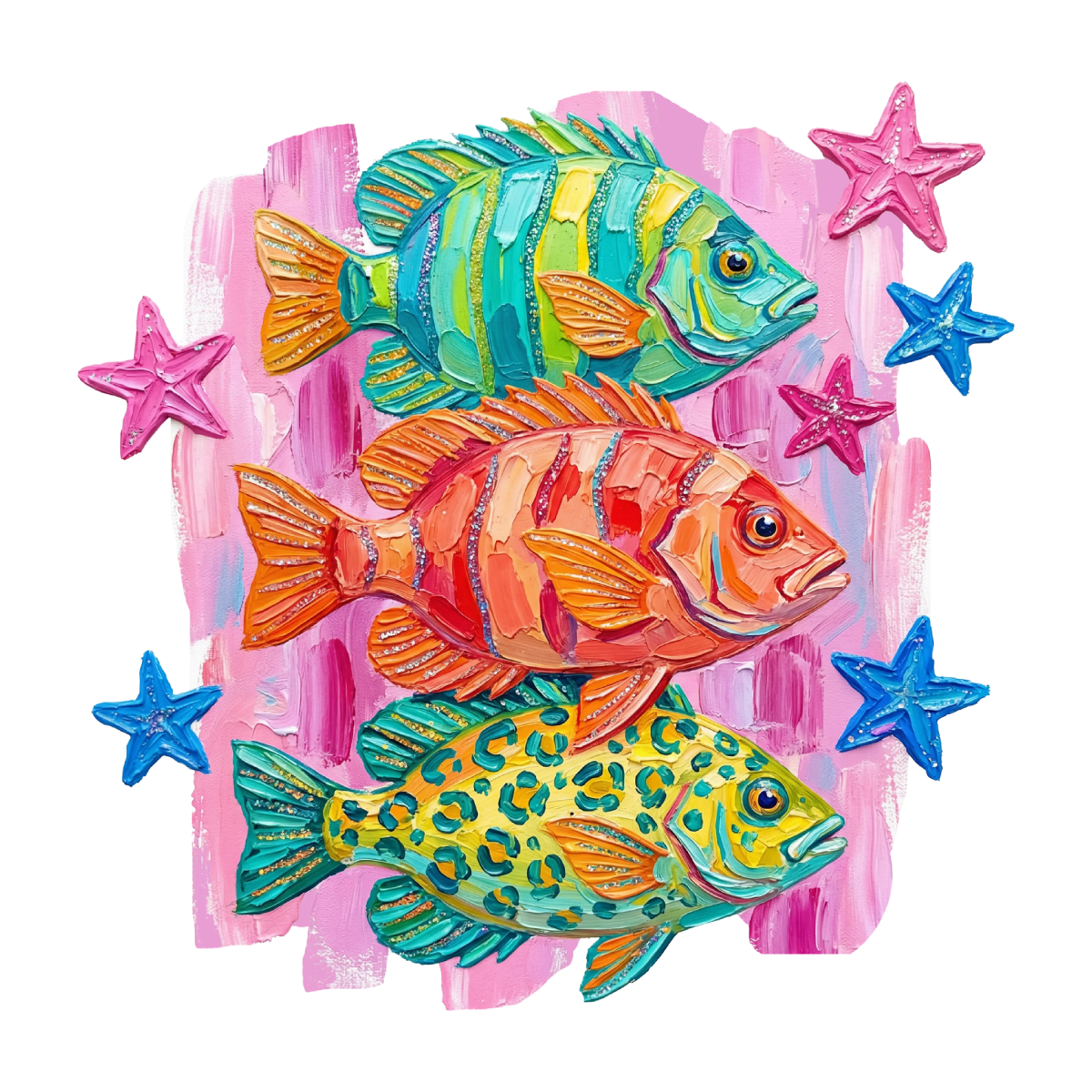 Summer Fish Preppy Vivid - Savvy Crafters Vinyl & Gifts