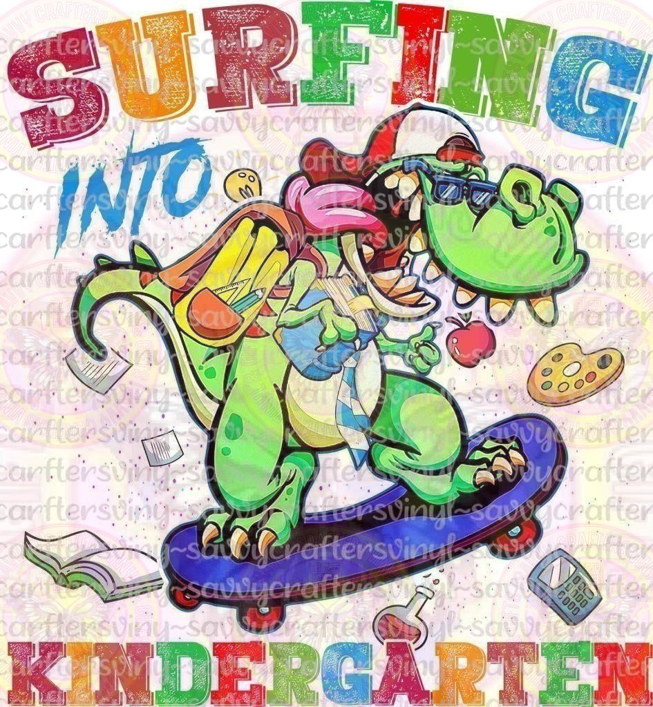 Surfing Into Kindergarten School - Savvy Crafters Vinyl & Gifts