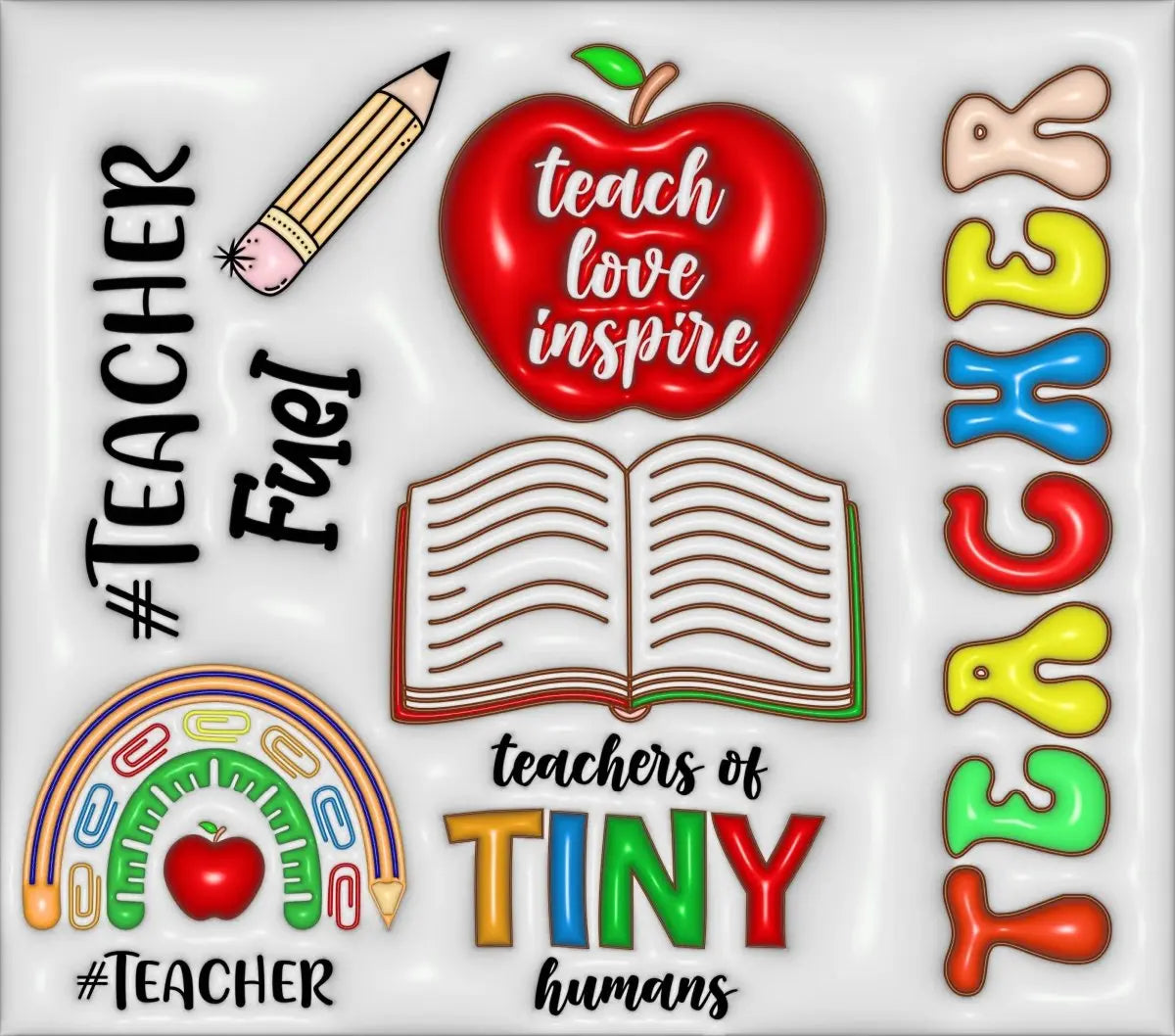 Teacher of tiny humans 3D 20 Oz Skinny Tumbler Customized - Savvy Crafters Vinyl & Gifts