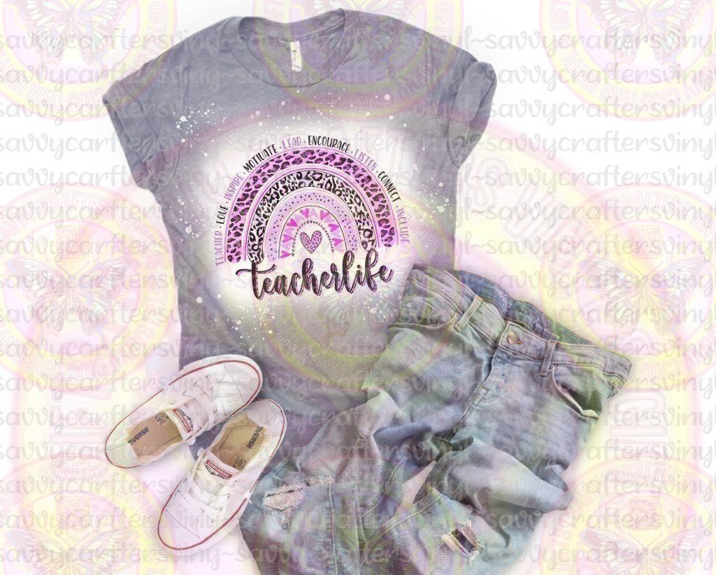 Teacher Rainbow Purpleberry - Savvy Crafters Vinyl & Gifts