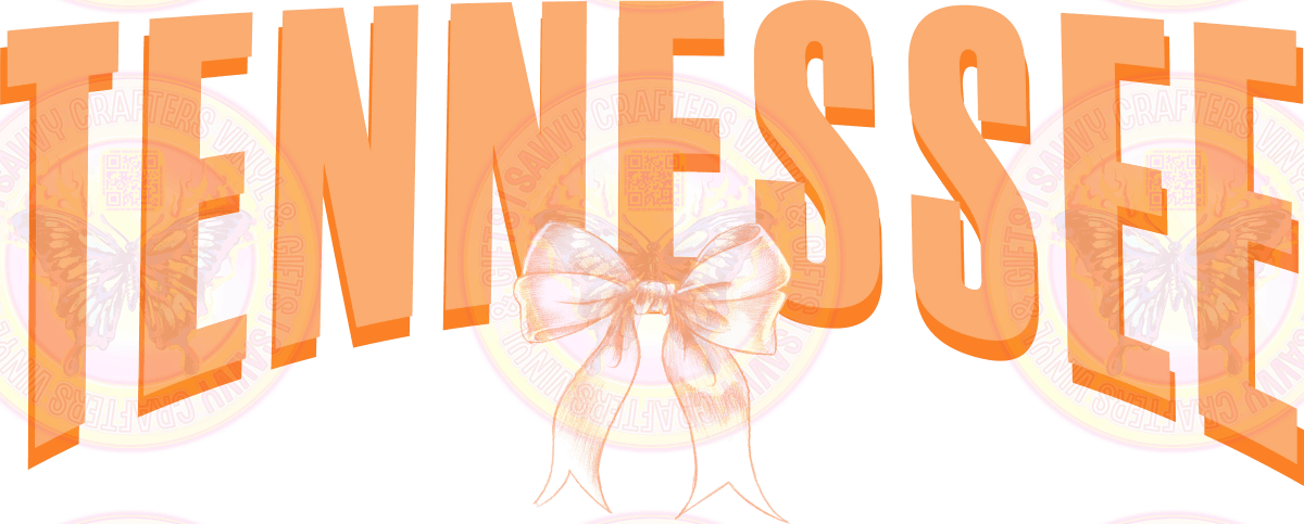 Tennessee Collegiate Coquette Bow - Savvy Crafters Vinyl & Gifts