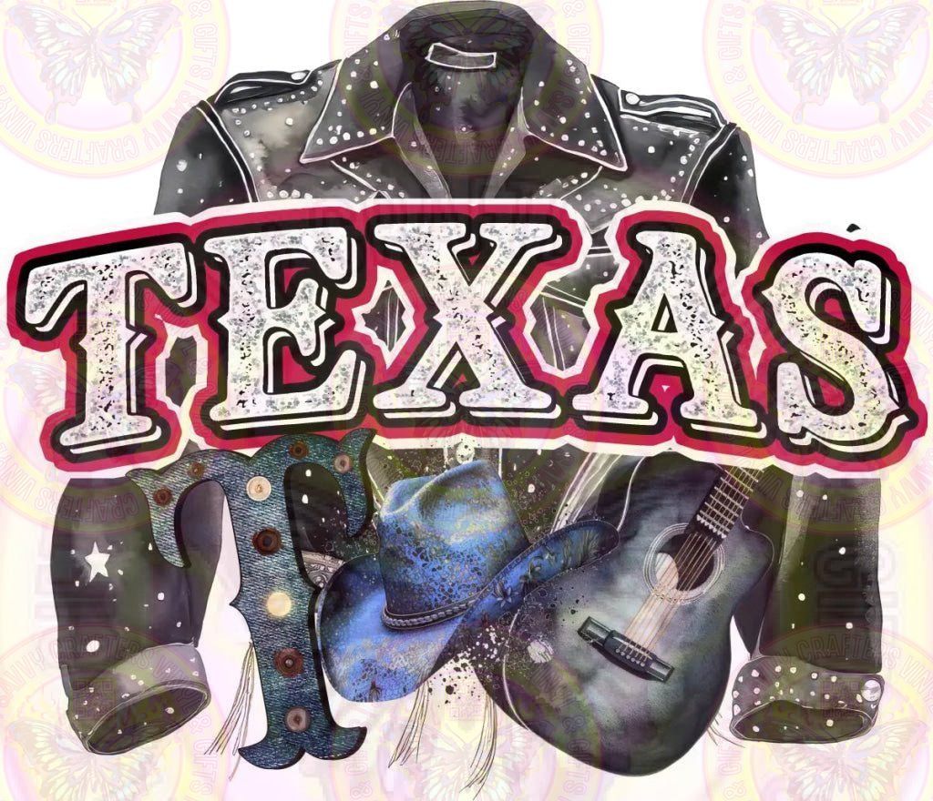 TEXAS WESTERN JACKET Full Color Transfer - Savvy Crafters Vinyl & Gifts